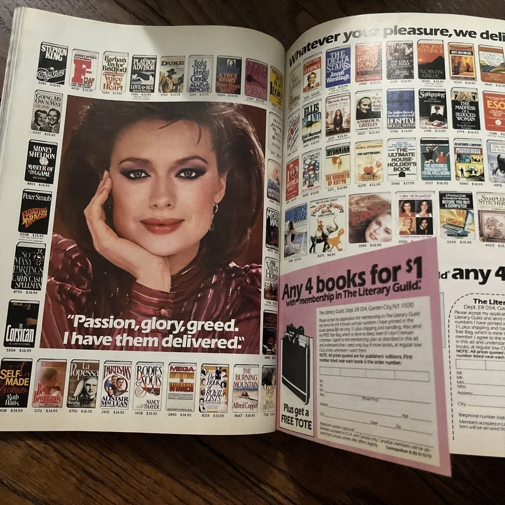COSMOPOLITAN Magazine August 1983 Fashion Ads Liz Devine Scavullo